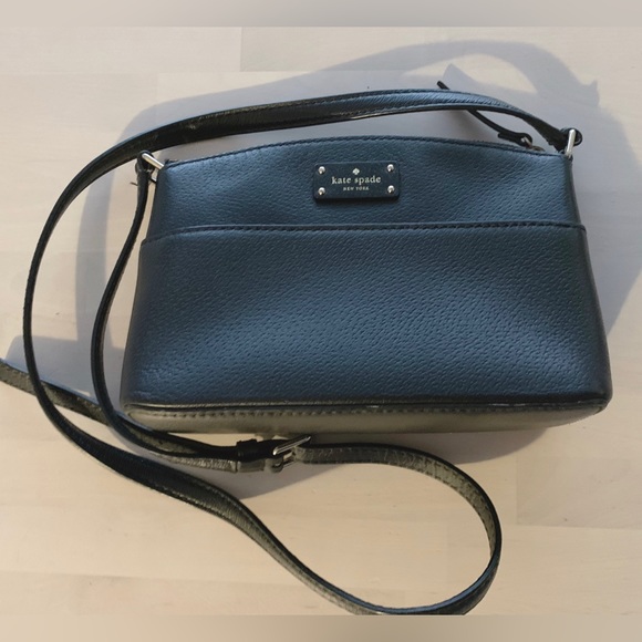 KATE SPADE Small Black Leather Satchel Bag J183 - Picture 1 of 8